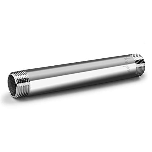 Horiznext Threaded Pipe Fittings 304 Stainless Steel 3/4" npt 8 inch Male Pipe Nipple