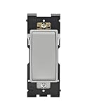 Leviton Renu Switch RE151-PG for Single Pole Applications, 15A-120/277VAC, in Pebble Grey