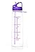 AQUANEÜ 30oz Motivational Inspirational Water Bottle with Time Marker + Measurements | Goal Marked Times Fitness Sports Bottles Best for Measuring Your H2O Intake, BPA Free Non-Toxic (Think Purple)