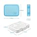 Comfook Lunch Box for Kids, Childrens Bento Box, BPA-Free, Lunch Container with Spoon 5 Compartment Leak Proof Durable for School Picnics Travel (Blue)