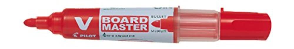 Pilot Begreen Recycled V Board Master Whiteboard Marker Bullet 6.0 mm Tip - Red, Box of 10