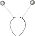 Seasonal Visions Silver Alien Antenna Adult Costume Headband