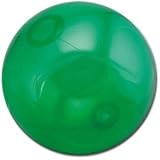 16-Inch Deflated Size Translucent Green Beach Ball - Inflatable to 12-Inches Diameter