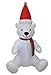 BZB Goods 4 Foot Tall Lighted Christmas Inflatable Polar Bear with Hat LED Yard Art Decoration