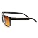 zeroUV - Action Sport Rectangular Key Hole Bridge Driver Blue Blocking Sports Sunglasses (Black Amber)