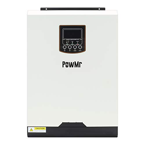 PowMr 5000W Hybrid Pure Sine Wave Inverter 48v DC to 230V AC, Built-in ...