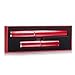 Iridesi Red Glass Fingernail Files, Emery Boards Best For Natural Nails, Small Glass Nail File & Large, Two Pack With Case and Box (Red)