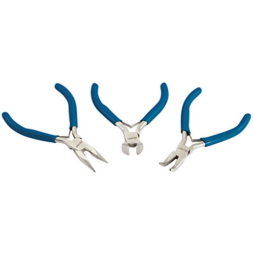 Delcast Mini Pliers Jewelry Design, Beading and Repair Set with Case (6-Piece)