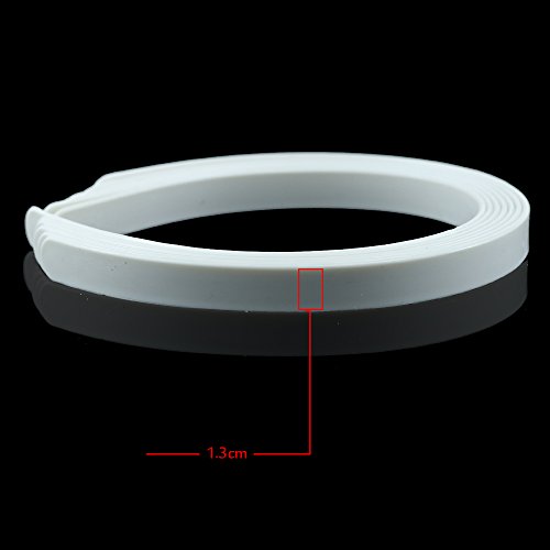 50PCS Amersumer 1/2"Girls No Teeth White Plastic Headbands Hair Accessories.