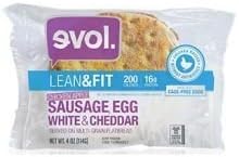 Evol, Sandwich Breakfast Chicken Sausage Egg Cheddar, 4 Ounce