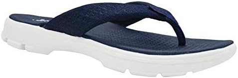 KazarMax XXIV Ladies's Denim Memory Foam Flip Flops (Made in India)