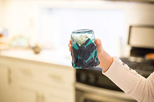 Meli Wraps Beeswax Wraps - Reusable Food Wrap Alternative to Plastic Wrap. Certified Organic Cotton, Naturally Antibacterial. 3-Pack includes sizes (SML) in Kahanu Print