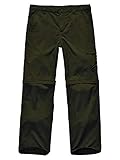 Asfixiado Boy’s Convertible Cargo Pants,Kids’ Casual Outdoor Quick Dry Waterproof Hiking Climbing Convertible Pant
