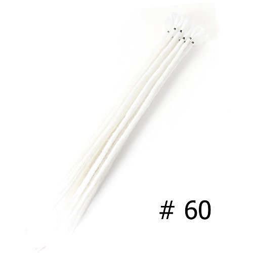 Dreadlocks Extensions Handmade Synthetic Hair Dreads White