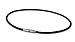 PHITEN X50 Titanium High End Moda Deluxe Necklace - Faux Leather Necklace Cord with X50 Aqua-Titanium - Elastomer Core with Micro Titanium Spheres and Stainless Steel Clasp - Black, 20 Inch