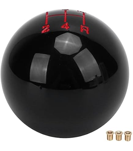 Dewhel - Perilla De Cambio Japonés De 6 Velocidades, Cepillado Negro, Con Peso, M12X1.25, M10X1.5, M10X1.25, M8X1.25, Cambio Corto En La Parte Superior Izquierda