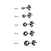 Silverline Jewelry Ball Earrings 5 Pair Set 316L Surgical Stainless Steel Round Ball Stud Earrings for Women Men Teen Girls Teen Boys, Black