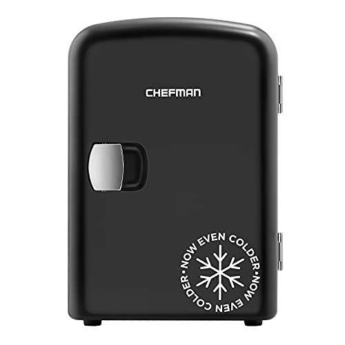Chefman Mini Portable Personal Fridge ExtraCold Or Warm, Compact