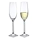 IFOLAINA Champagne Glasses Set of 2 Christmas Flutes Lead Free 8 Ounce with Clear Long Crystal Diamond Stem -New Year Valentine's Day, Birthday, Anniversary or Wedding Gifts