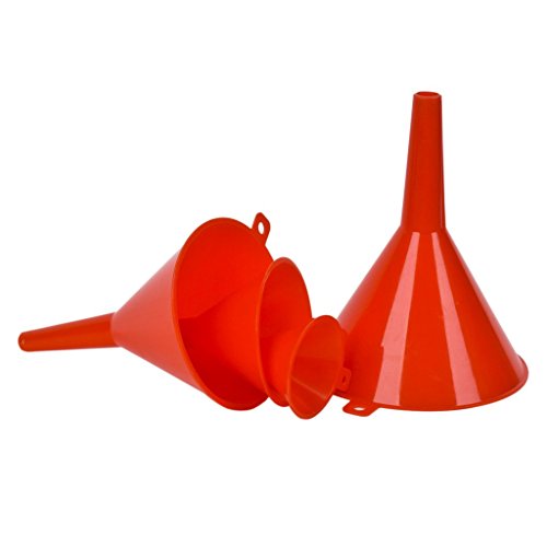DEDC 4 Gas Funnels Plastic Funnel Set for Car Automotive Kitchen Mini