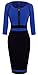 HOMEYEE Women's Vintage Colorblock Career Bodycon Dress B235