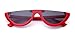 GIFIORE Retro Cat Eye Sunglasses Vintage Semi Rimless Frame Cateye Sun Glasses UV Protection (Red Frame Gray lens)