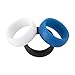 SYOURSELF Silicone Rings Mens, Rubber Wedding Rings, 6 Pack Thick, Breathable, Stackable, Comfortable, Wide Ergonomic Design Rubber Wedding Rings Bands for Sports, Outdoors + Gift Box
