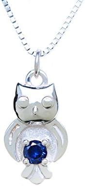 Sterling Silver Pendant Charm Owl September