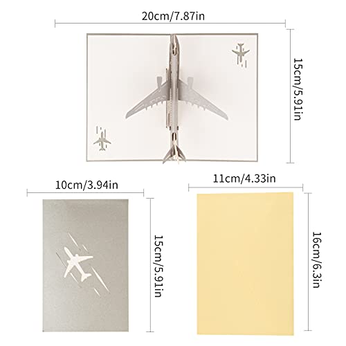 TAIYOU 3D Pop Up Greeting Card Folding Greeting Card Birthday Plane for Mother's Day Father's Day Christmas Valentine's Day Thanksgiving