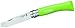Opinel My First Opinel No.7, Stainless Steel Children’s Folding Knife with Safety Rounded Tip, Virobloc Locking Collar, Made in France (Apple Green)
