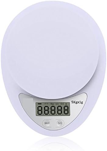White Smart Weigh Digital Multifunction Kitchen and Food Scale Easy to Read