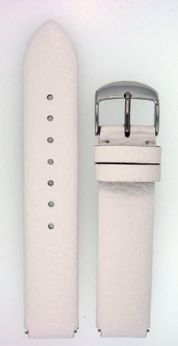 Alligator Grain Leather Watchband Fits Philip Stein Size 1, 18mm White With Spring Bars - by JP Leatherworks
