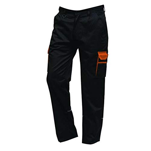 ORN Workwear 2580 Silverswift Two Tone Combat Trouser, Black/Orange, 40T Size
