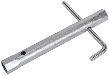 Sealey Ms157 Double End Long Reach Spark Plug Box Spanner 16/18Mm with L-Bar, White, 205mm - Image 3