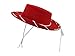 Nicky Bigs Novelties Kids 1950's Cowboy Hat Wide Brim- Toddler Cowgirl Hats - Birthday Halloween Dress Up Costume, Red, One Size
