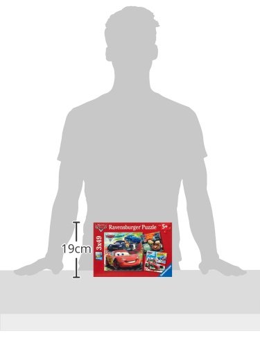 Ravensburger - Disney Cars: Worldwide Racing Fun - 49 Piece Jigsaw Puzzle 3 Pack Set - Lightning McQueen and More - Larger Pieces - Premium Quality - Ideal Gift - Screen-Free Fun - Children Age 5+