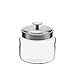 Anchor Hocking Montana Glass Jars with Fresh Sealed Lids, Brushed Metal, 64 oz (Set of 2)