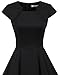 Homrain Women's 1950s Retro Vintage A-Line Cap Sleeve Cocktail Swing Party Dress