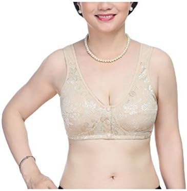 Comaba Women's Plus Size Racerback Lightly Wirefree Bralette Cotton Plain Bras
