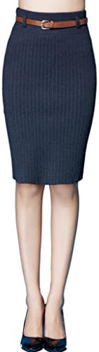 Beautifulmall Women's Stretchy Knit Tube Sweater Midi Length Pencil Skirt 227GY