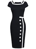 Voinnia® Women's Sailor Nautical Vintage Retro Pencil Dress