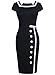 Voinnia® Women's Sailor Nautical Vintage Retro Pencil Dress