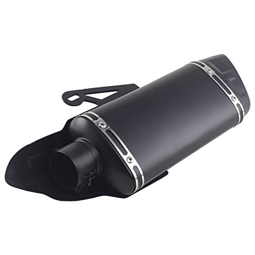 MGOD Motorcycle Exhaust Pipe Escape Moto Muffler echappement Exhaust DB Killer 500cc For YAMAHA R6 R1 CBR500 Z800 Scooter (Black)