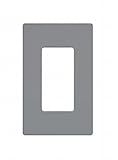 Leviton 80301-SGY 1-Gang Decora Plus Wallplate Screwless Snap-On Mount, Gray, 20-Pack