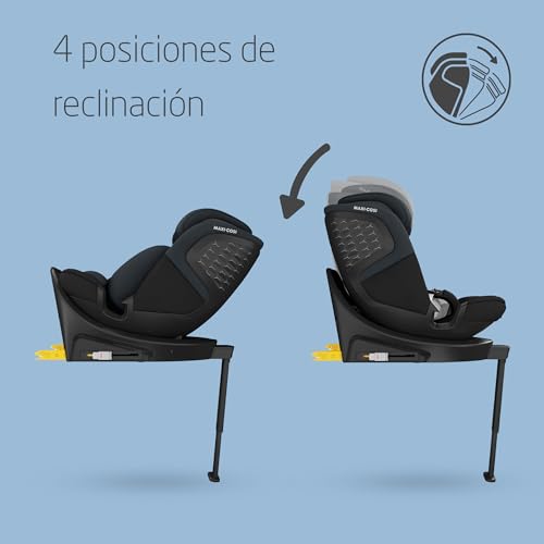 Emerald 360 S i-Size, Silla coche 360 giratoria 0-12 años (40-150 cm), 360° FlexiSpin, Silla coche bebé, 4 posiciones reclinación, Protección contra impactos laterales G-CELL, Tonal Black