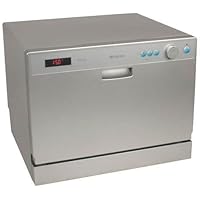EdgeStar 6 Place Setting Countertop Portable Dishwasher - Silver
