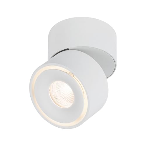 Paulmann 93373 LED Einbauleuchte Deckenleuchte Spircle 78mm incl. 1x8,0 W Warmweiß Weiß matt Aufbauleuchte Aluminium Deckenleuchte 3000 K