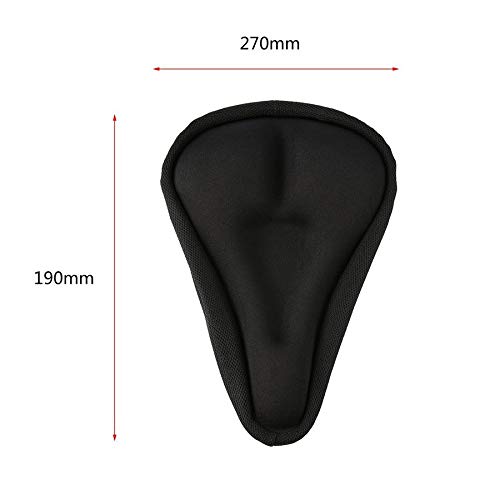 2019 Newest Black Durable Men 3D Bike Bicycle Cycle Extra Comfort Gel Pad Cushion Cover Front Seat Mat Saddle Seat for Outdoor Sports