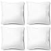 HIPPIH 18 x 18 Pillow Inserts Set of 4, Hypoallergenic Decorative Square Pillow Form Insert with Zips, White