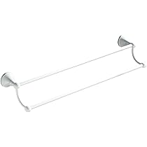 Porte serviette à poser 2 barres (H82 cm) Bambou Noir - Déco salle de bain